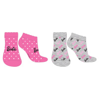 Barbie- licence Dívčí kotníkové ponožky - Barbie 5234352, růžová / šedá Barva: Mix barev