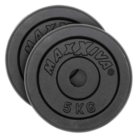 MAXXIVA® 81731 MAXXIVA Sada závaží na činky 2 x 5 kg, litina, černá