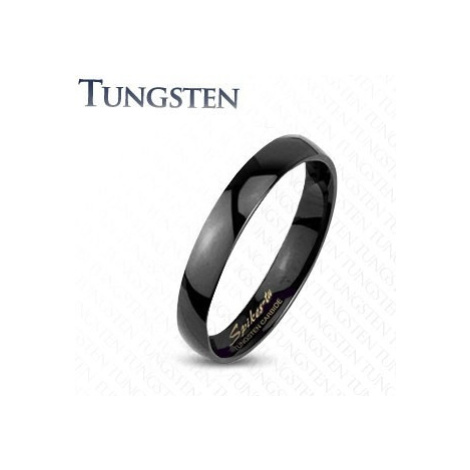 Wolframový hladký černý prsten, vysoký lesk, 2 mm Šperky eshop