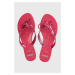 Žabky Melissa MELISSA HARMONIC CHROME + DISNEY dámské, růžová barva, na plochém podpatku, M.3575