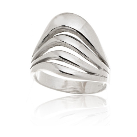 Dámský široký stříbrný prsten STRP0549F