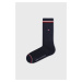 2 PACK modrých vysokých ponožek Iconic 47-49 Tommy Hilfiger