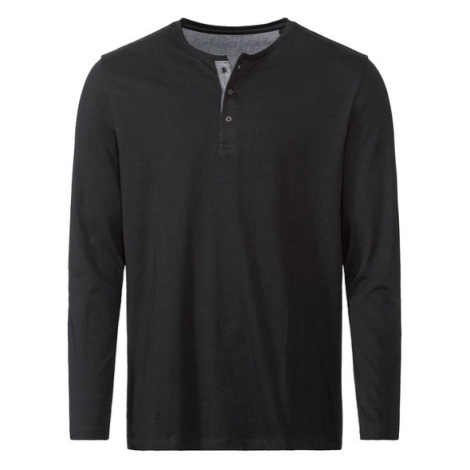 LIVERGY® Pánské triko s dlouhými rukávy (černá)