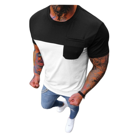 Ozonee Pánské tričko Valeria černá-bílá Bílá