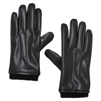 Základní rukavice ze syntetické kůže černé