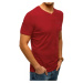 Jednobarevné pánské tričko kaštanové barvy Dstreet