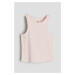 H & M - Žebrované bavlněné tílko - růžová