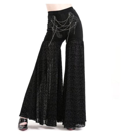 kalhoty dámské DEVIL FASHION - Black Gothic Punk Retro