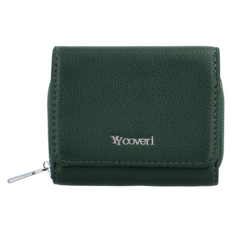 Malá dámská koženková peněženka Rossalinn, zelená Coveri