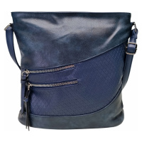 Tmavě modrá crossbody kabelka s líbivou texturou
