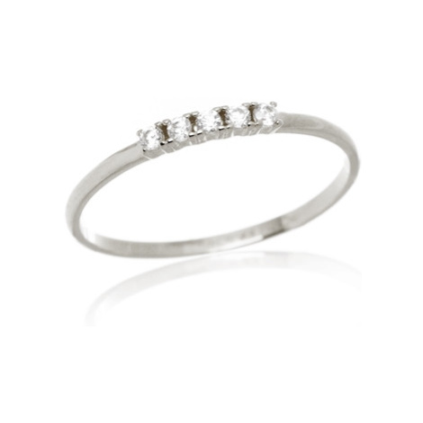 Dámský prsten z bílého zlata s čirými zirkony PR0662F + DÁREK ZDARMA Ego Fashion
