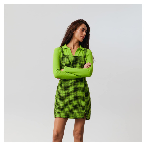 Sinsay - Mini šaty s pepitovým vzorem - Zelená