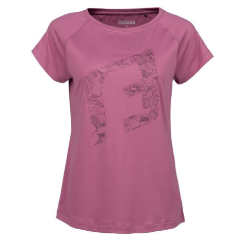 Fitforce HASLEY Dámské fitness triko, růžová, velikost