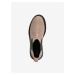 Béžové kožené kotníkové boty Tamaris