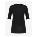 Černé dámské tričko Lee Ribbed - Dámské