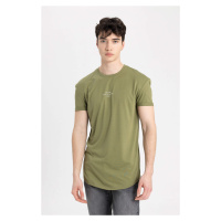 DEFACTO Long Muscle Fit Crew Neck Printed T-Shirt