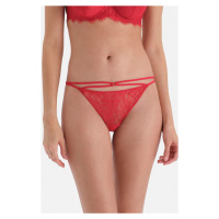 Dagi Red Lace String Detailed Thong Panties