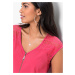 Bonprix BODYFLIRT tričko s krajkou Barva: Růžová, Mezinárodní