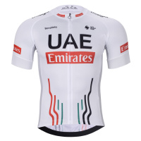 BONAVELO Cyklistický dres s krátkým rukávem - UAE 2024 - bílá/červená