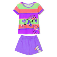 Dívčí pyžamo KUGO SH3515, mix barev / fialkové kraťasy Barva: Mix barev
