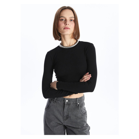 LC Waikiki XSIDE Crew Neck Plain Long Sleeve Women's Crop Crop