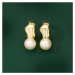 Éternelle Náušnice s 10 mm sladkovodní perlou Beatrix E1408-2022102811 Zlatá