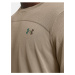 Světle hnědé sportovní tričko Under Armour UA Rush Seamless Wordmark SS