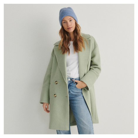 Reserved - Dvouřadý kabát - Zelená