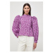 Košile Custommade Deia fialová barva, regular, 999376294