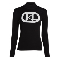 Svetr karl lagerfeld logo turtleneck černá