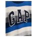 Dětský svetr GAP Logo stripe crewneck sweater Modrá
