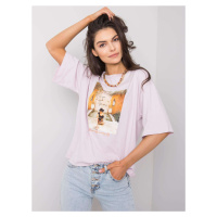 Lilac dámské tričko s potiskem Morris