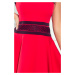 Červené dámské šaty s tylovými vsadkami model 7728834