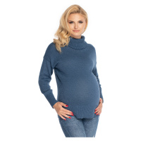 Dámský klasický svetr pro těhotné rolák 70037