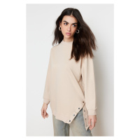 Trendyol Stone Side Studs Detailed Knitted Swatshirt