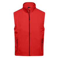 James&Nicholson Pánská softshellová vesta JN1022 Red