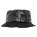 Crinkled Paper Bucket Hat - black