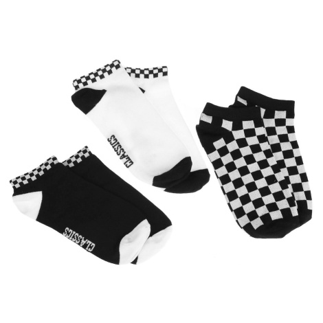 ponožky URBAN CLASSICS - Sneaker Checks 3-Pack - black/white