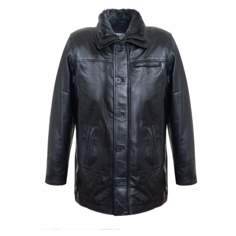 MAX Pánská kožená bunda 1003 černá