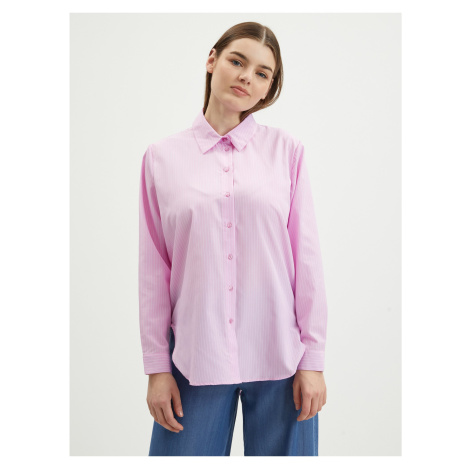 Růžová dámská pruhovaná košile JDY Ella - Dámské