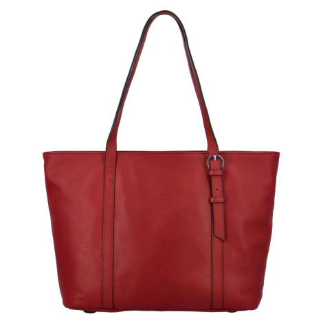 Luxusní dámská kožená kabelka Katana Siva, červená