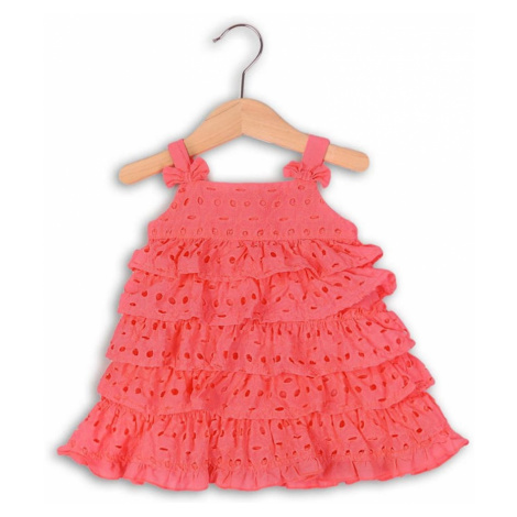 Růžové letní volánkové šaty a kalhotky Solja