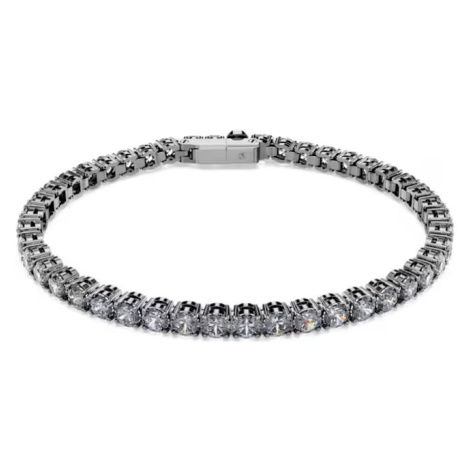 Swarovski Tenisový náramek s šedými krystaly Matrix Tennis 5693928 19 cm