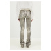 Džíny Ottolinger Raw-Edge Drape Denim Pants dámské, high waist, 1170804921