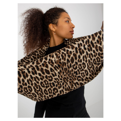 Dámský béžový leopardí šátek Fashionhunters