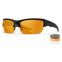 Sportovní brýle Valor 2.5 Wiley X®, 3 skla – Čiré + Kouřově šedé + Oranžové Light Rust, Černá