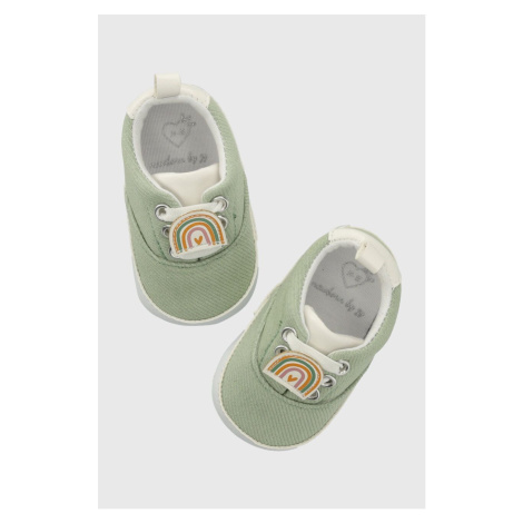 Dětské boty zippy zelená barva