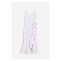 H & M - Zavinovací šaty's volánky - fialová