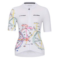 HOLOKOLO Cyklistický dres s krátkým rukávem - MAAPPI ELITE LADY - vícebarevná/bílá