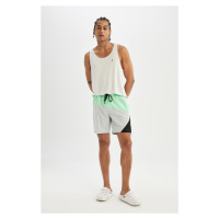 DeFactoFit Regular Fit Printed Flexible Textured Short Swim Shorts